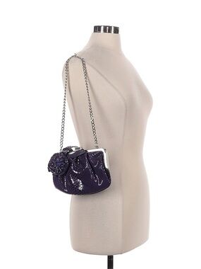 RRAGUE small Purple Snake Skin Textured Clutch Purse Handbag